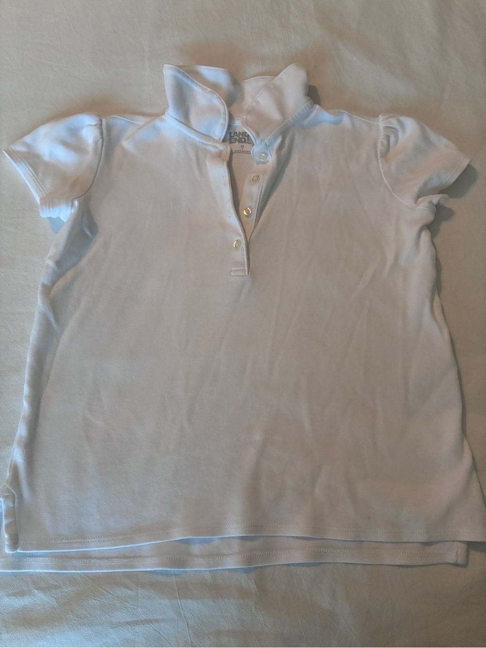 5 Lands' End Girls short sleeve Polo shirt size M(8)